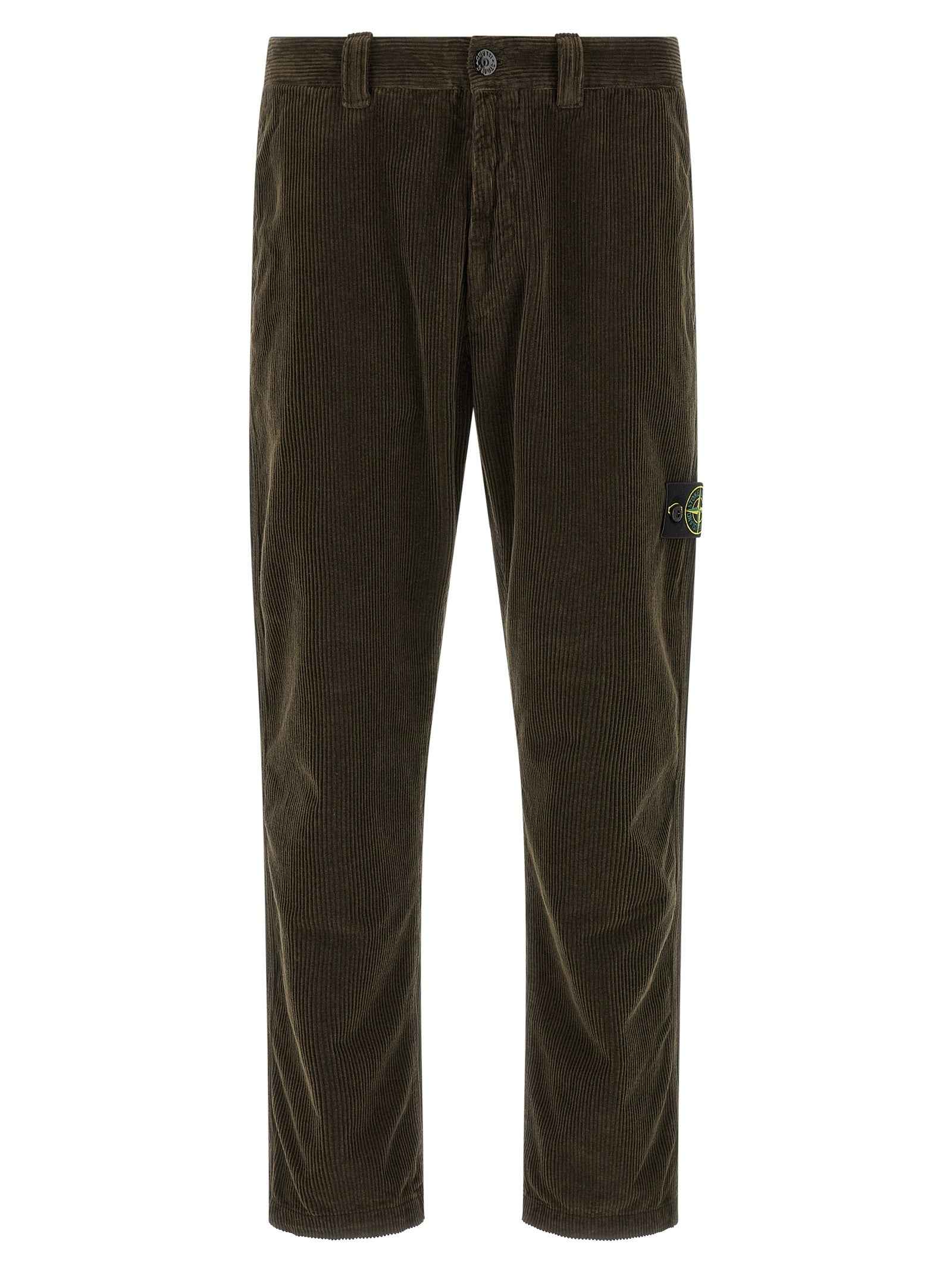 Gray Cotton Casual Pants