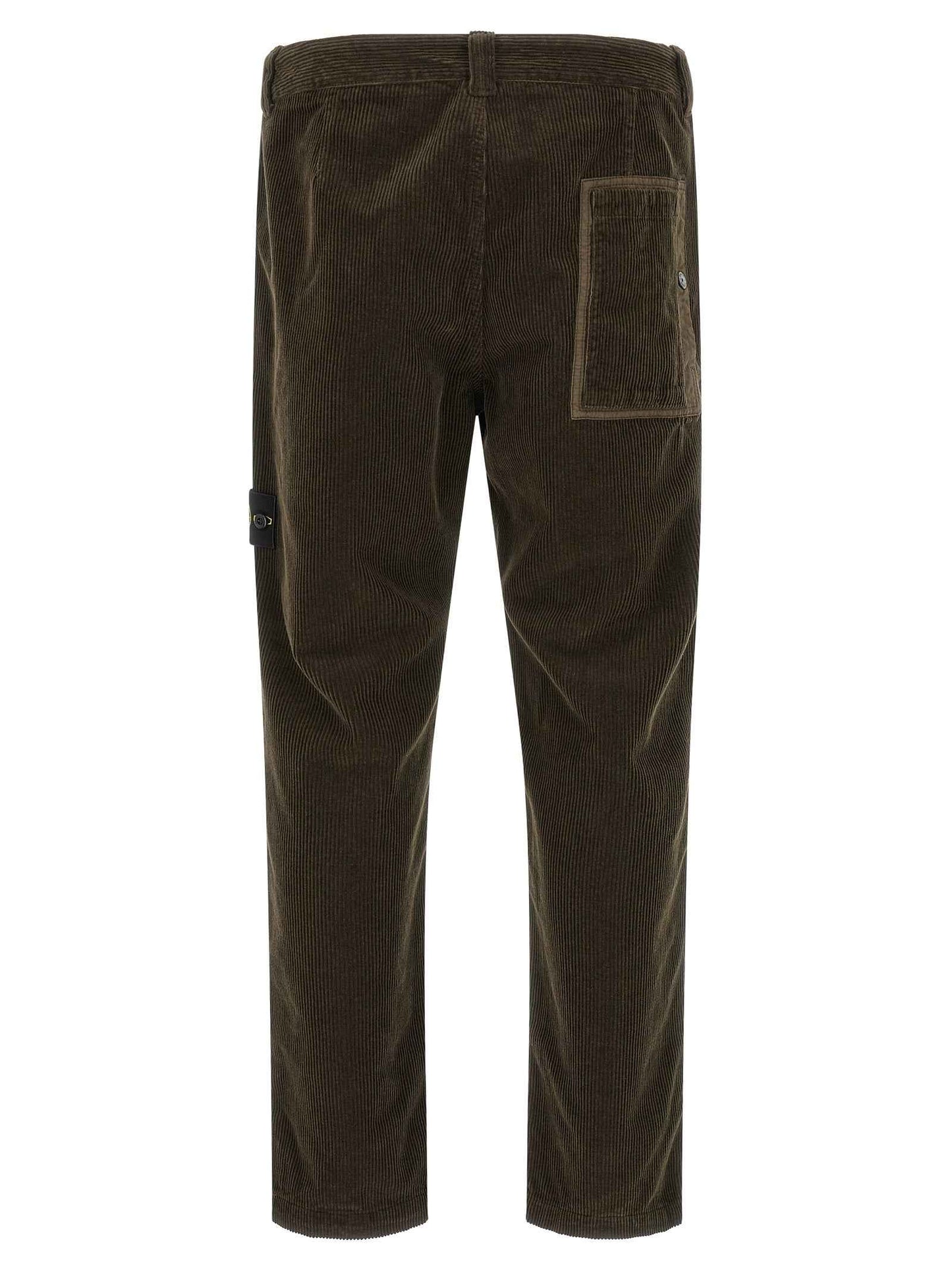 Gray Cotton Casual Pants