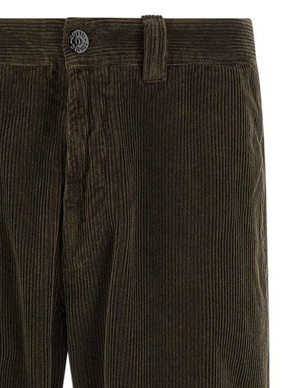 Gray Cotton Casual Pants