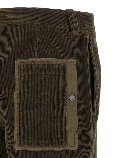 Gray Cotton Casual Pants