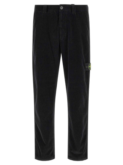 Black Cotton Casual Pants