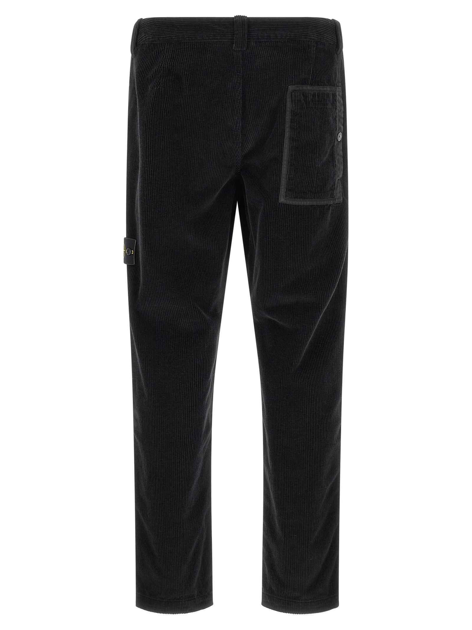 Black Cotton Casual Pants