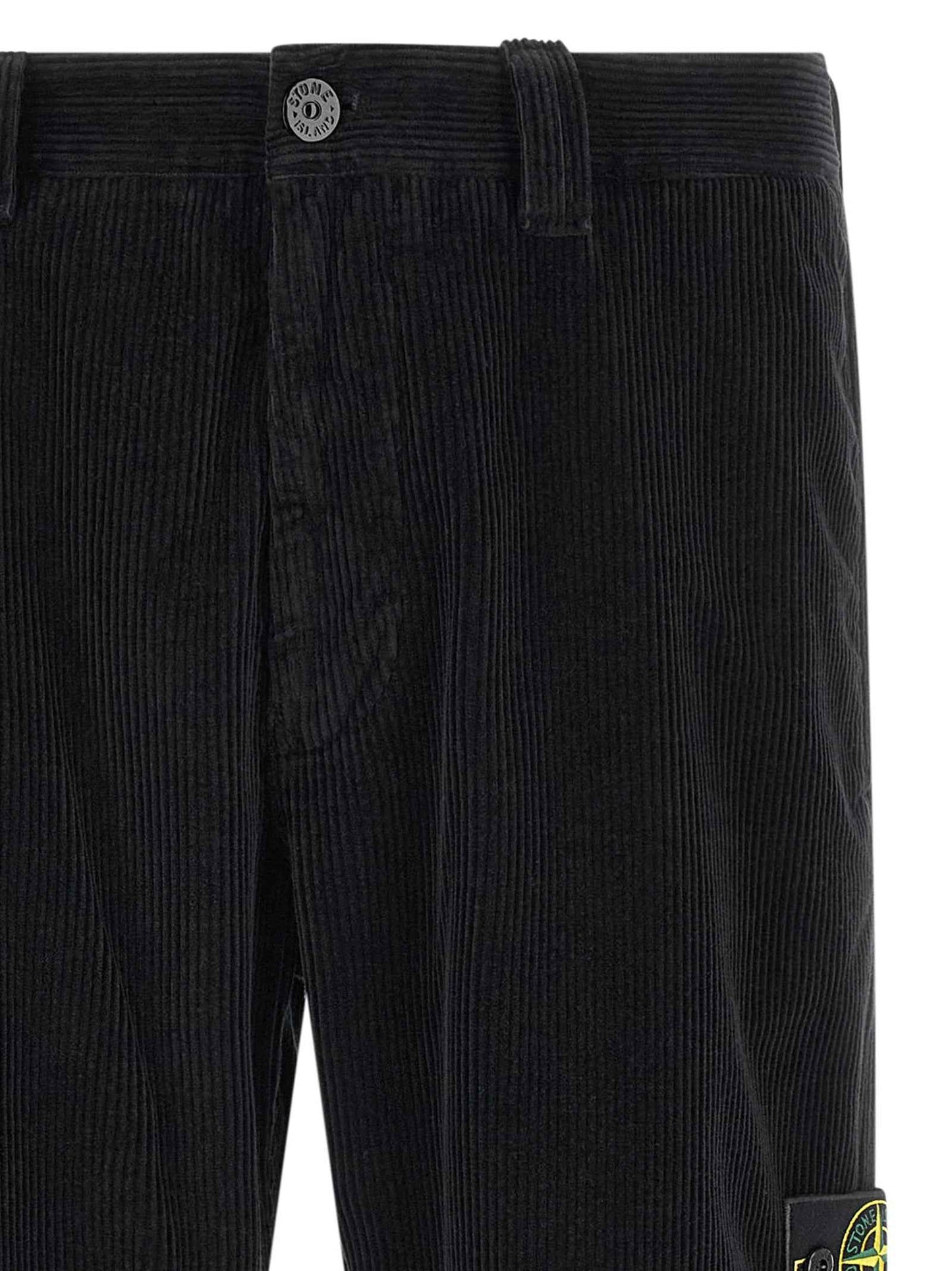 Black Cotton Casual Pants