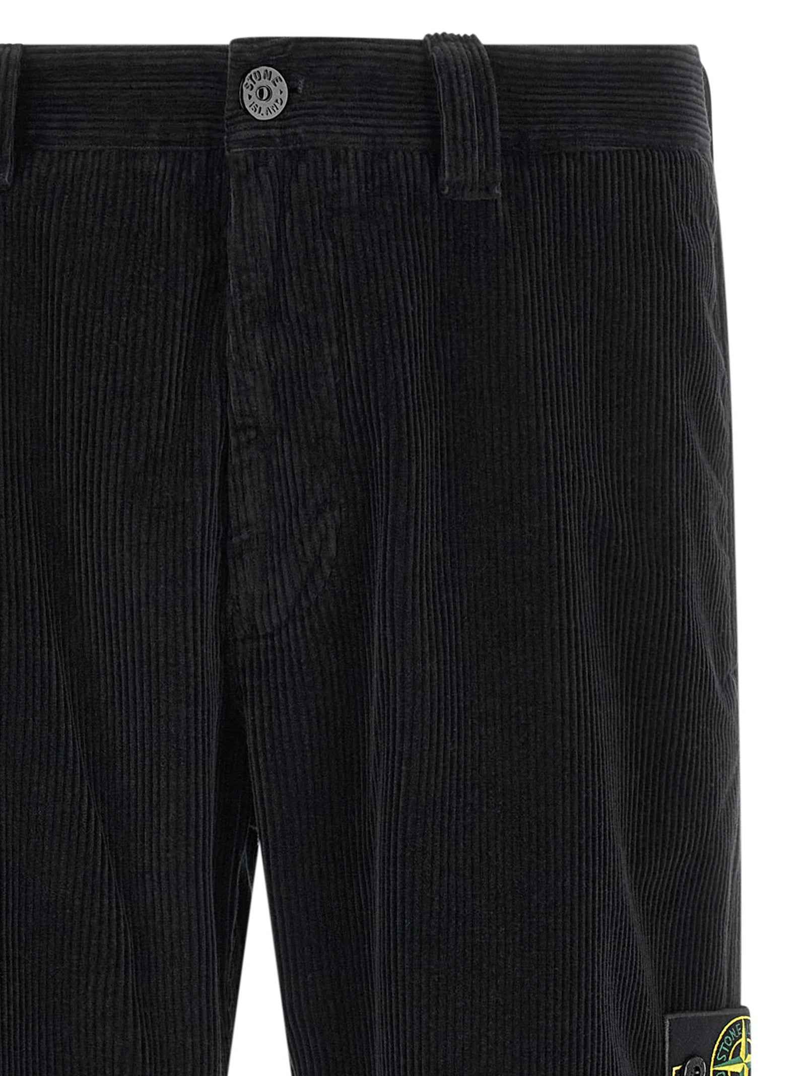 Black Cotton Casual Pants
