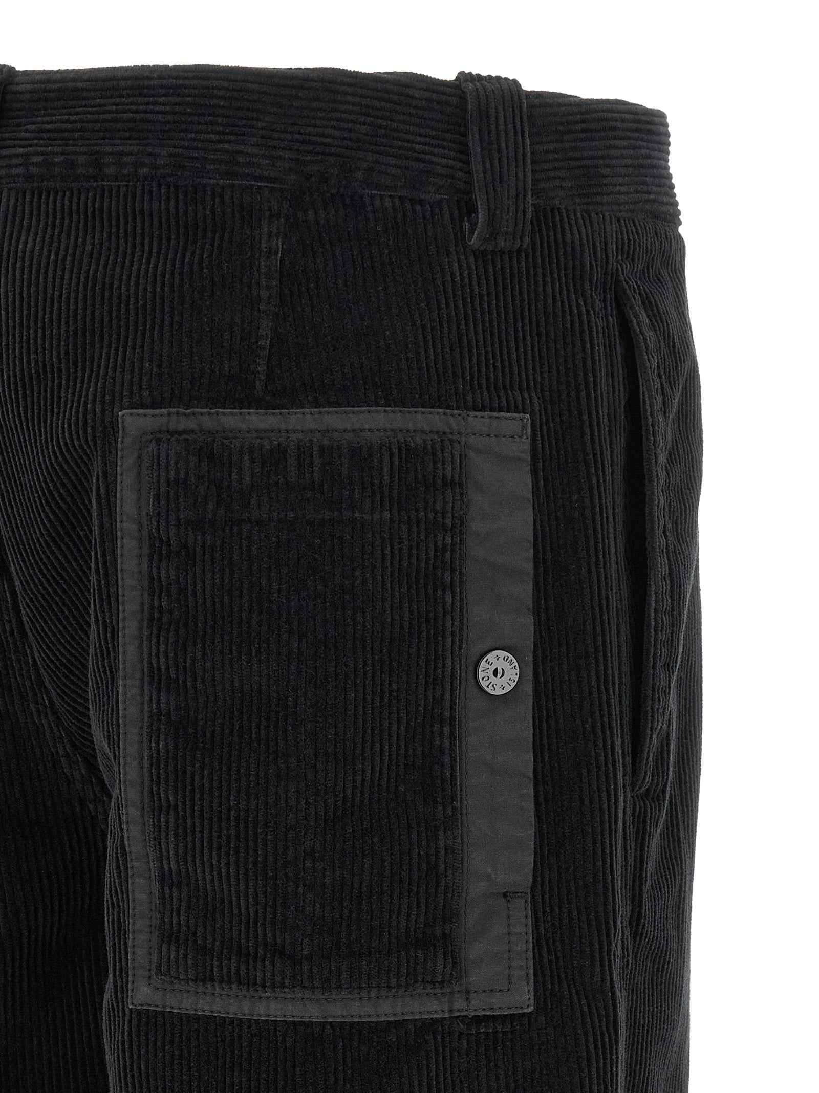 Black Cotton Casual Pants
