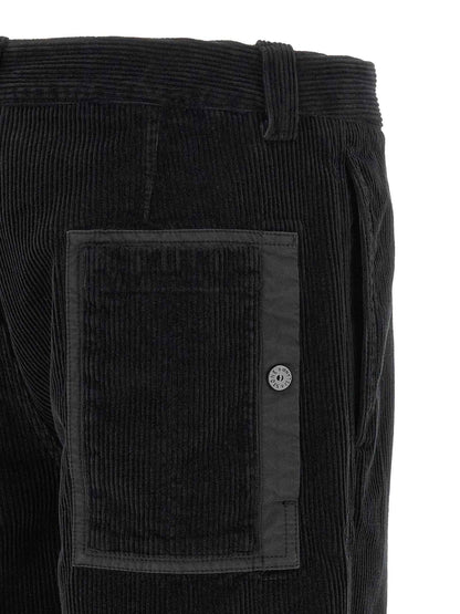 Black Cotton Casual Pants