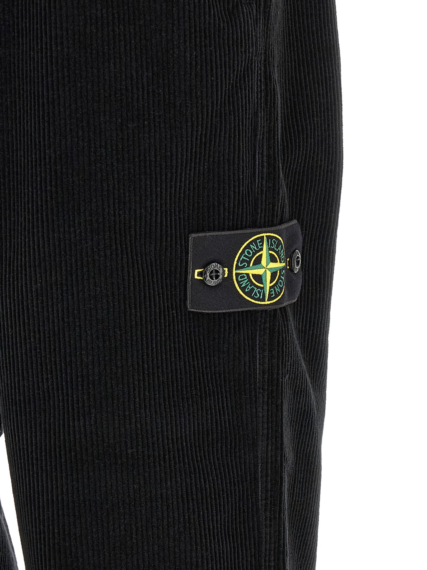 Black Cotton Casual Pants