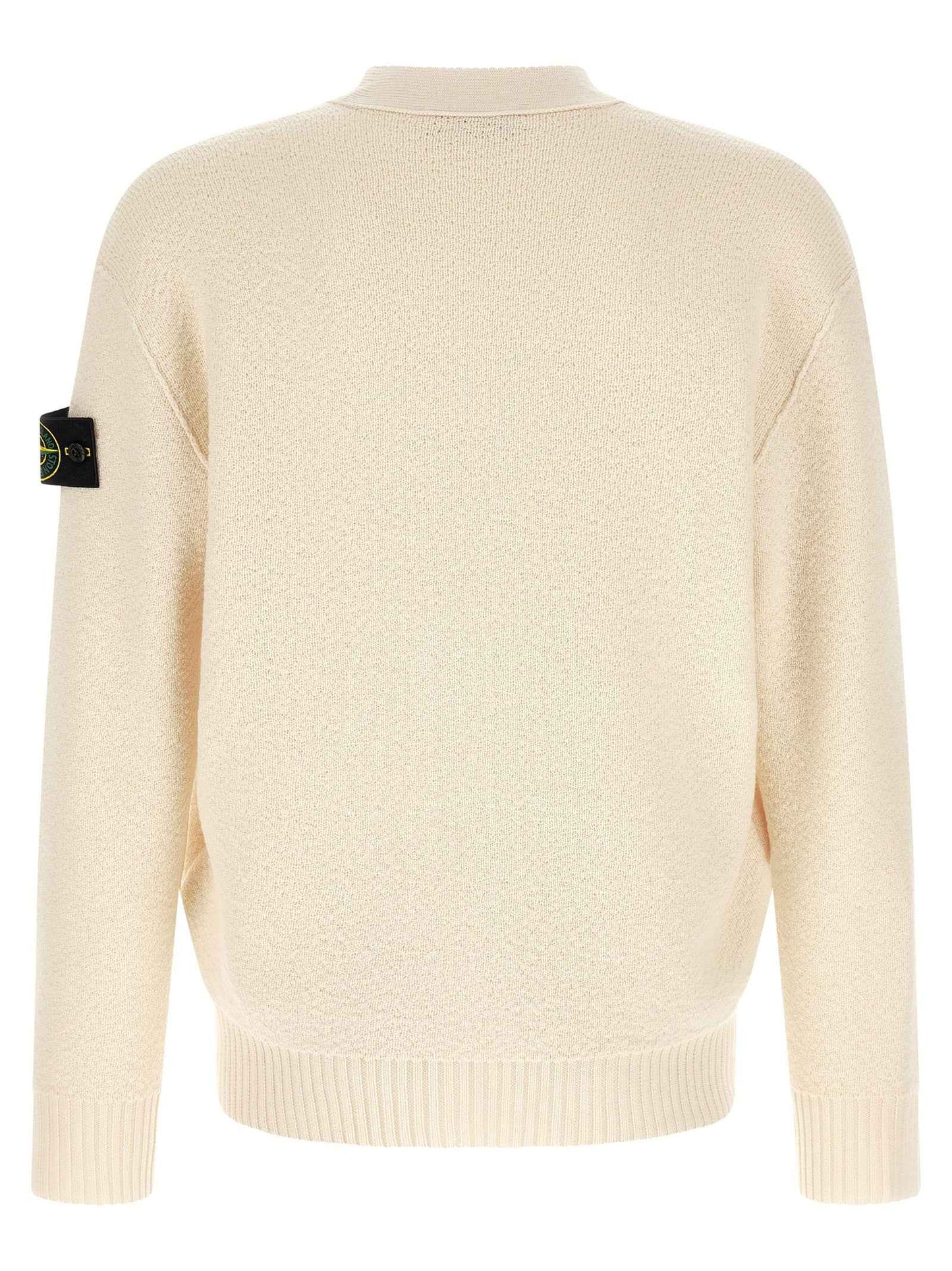 White Virgin Wool Cardigan