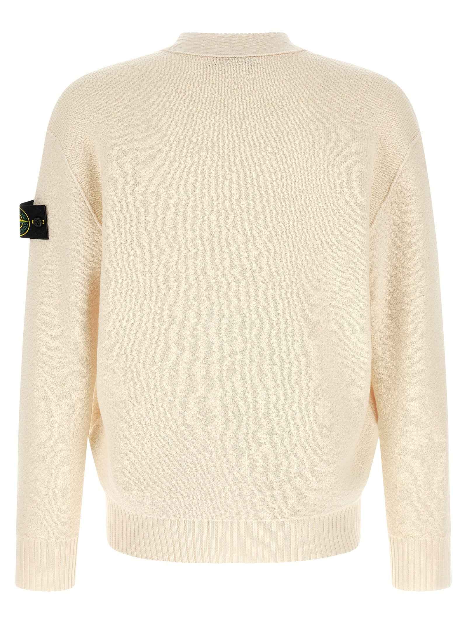 White Virgin Wool Cardigan