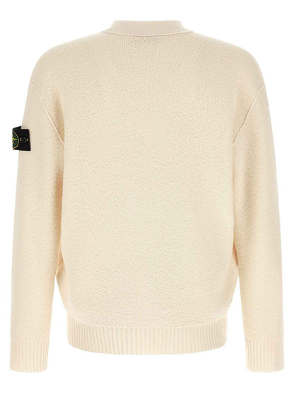 White Virgin Wool Cardigan