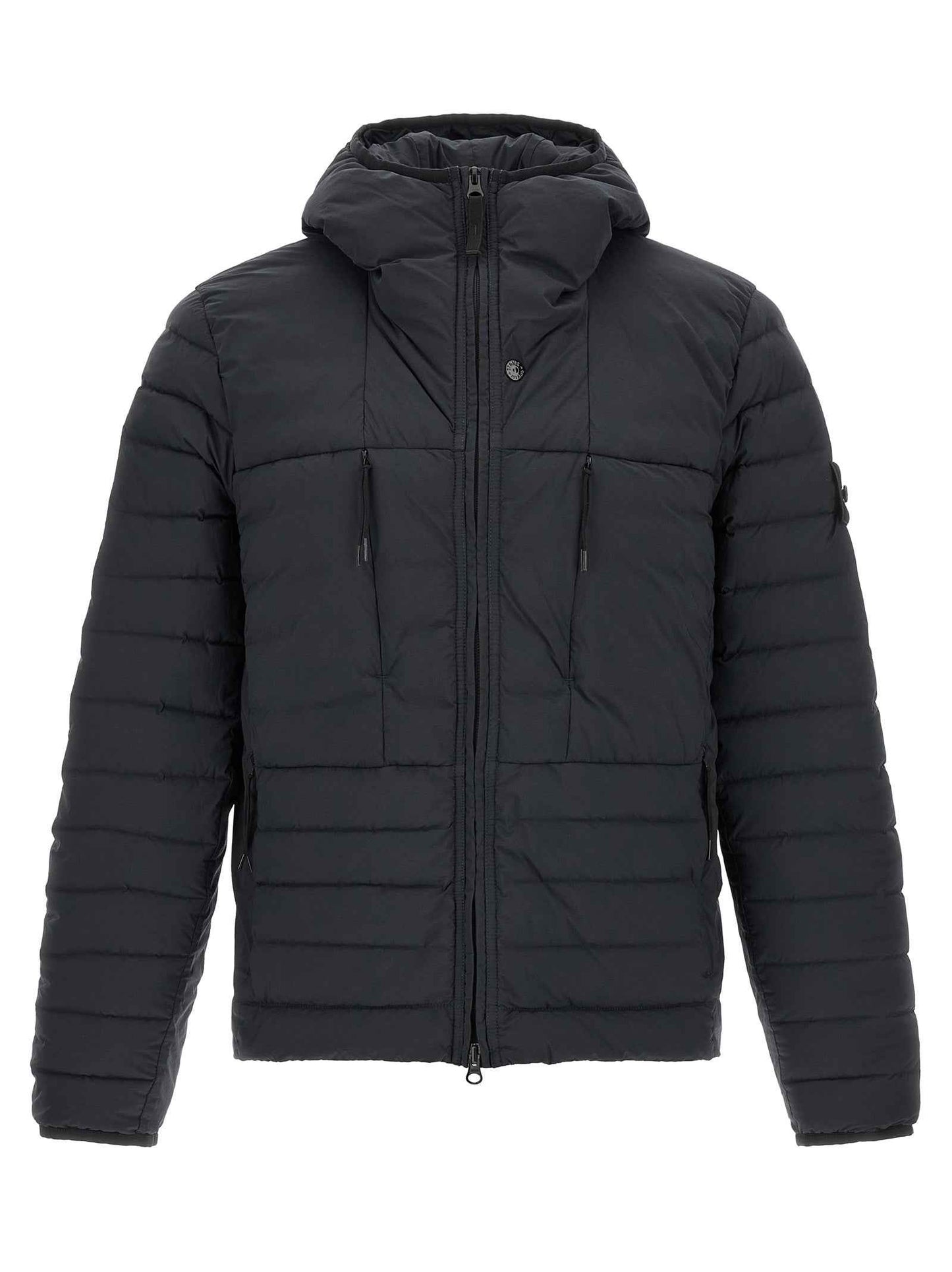 Blue Polyamide Full-Length Jacket