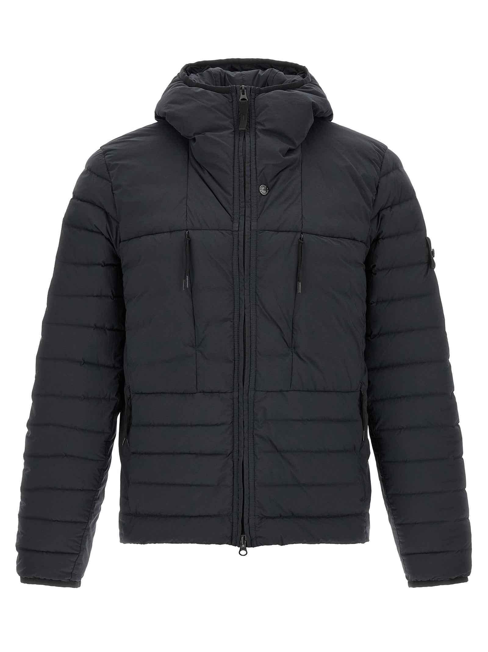 Blue Polyamide Full-Length Jacket