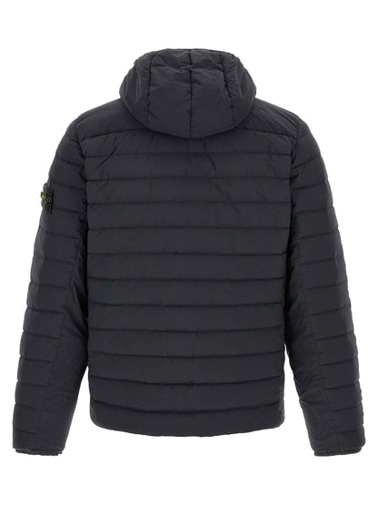 Blue Polyamide Full-Length Jacket