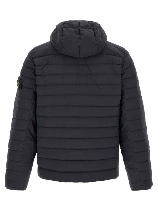 Blue Polyamide Full-Length Jacket