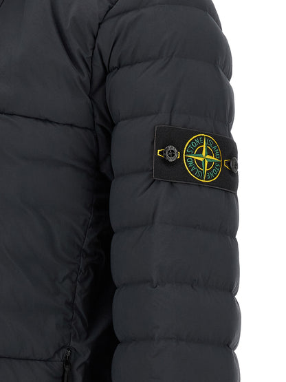 Blue Polyamide Full-Length Jacket