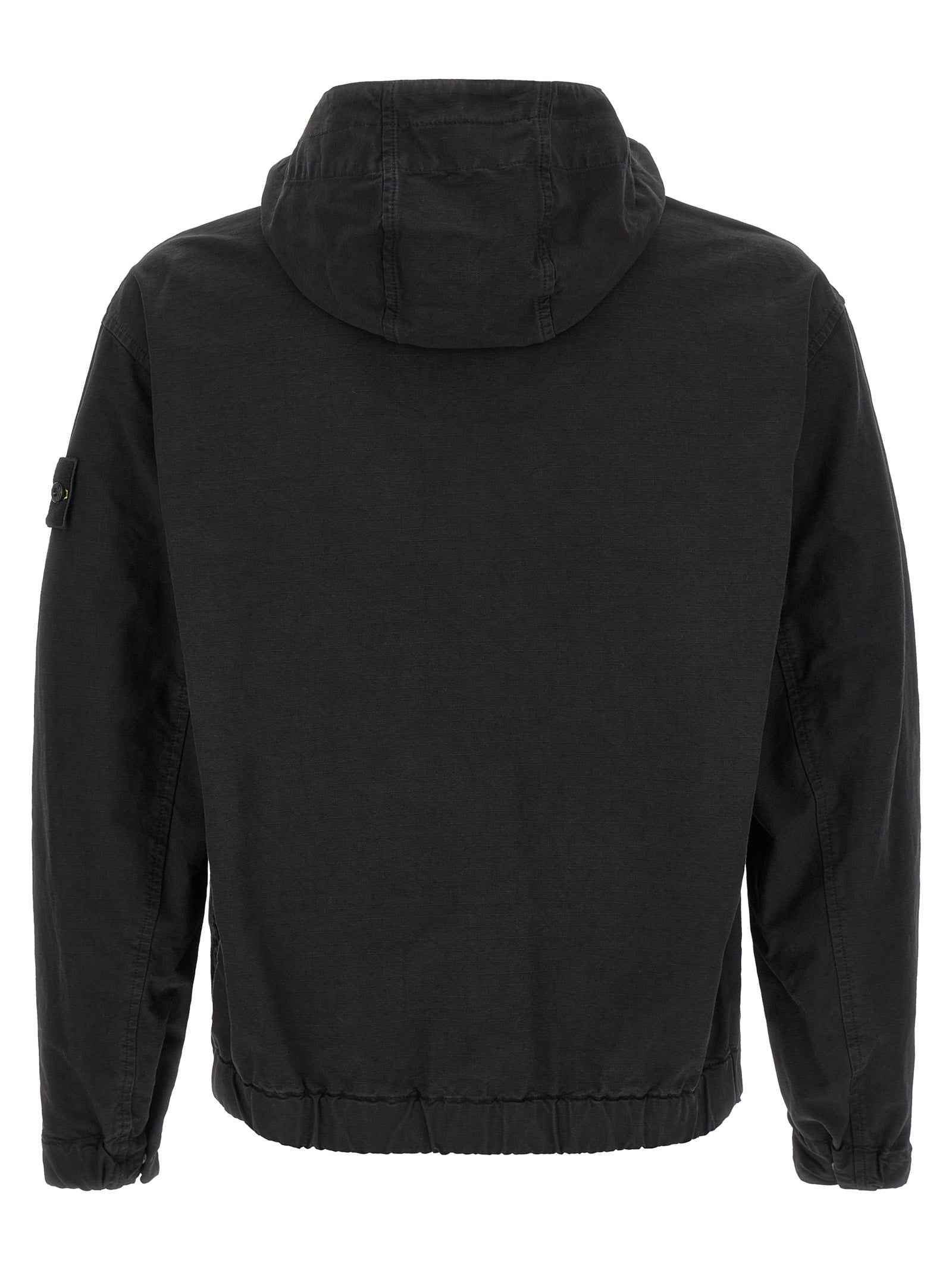 Black Cotton Shell Jacket