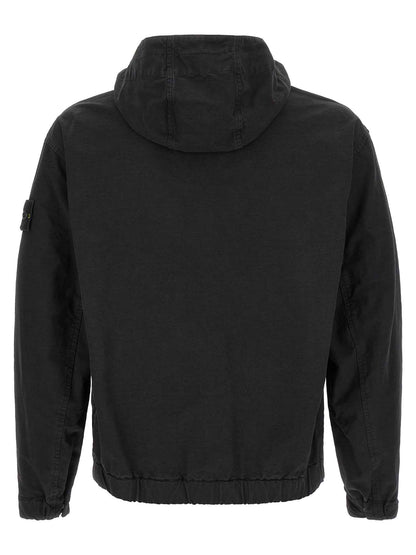 Black Cotton Shell Jacket