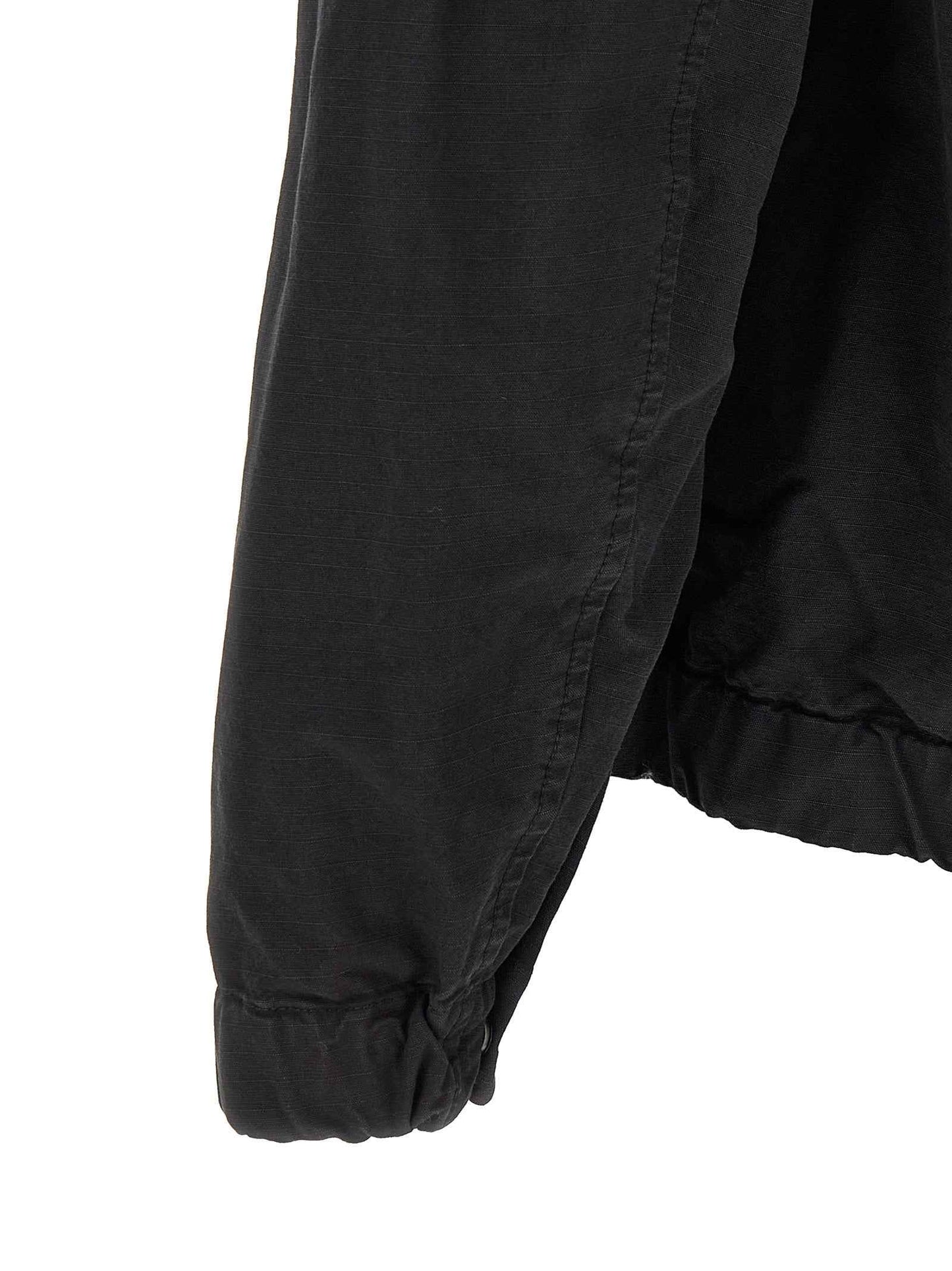 Black Cotton Shell Jacket