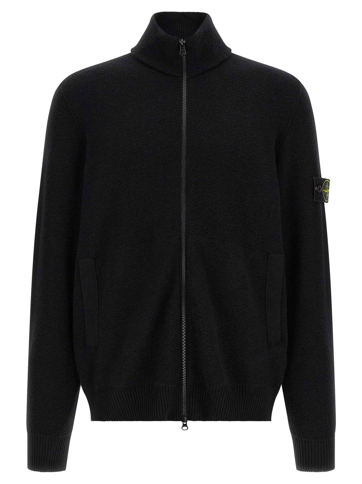 Black Virgin Wool Cardigan