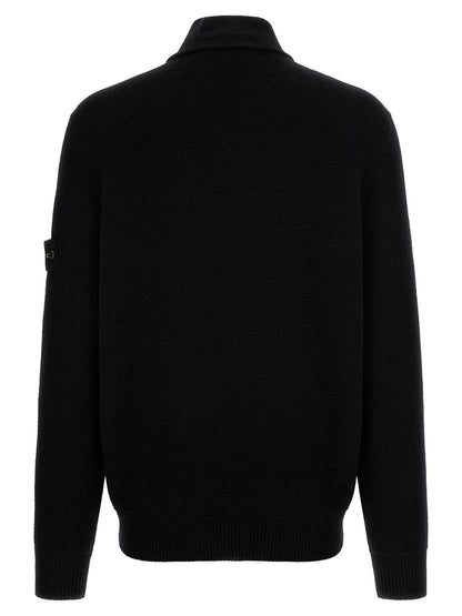 Black Virgin Wool Cardigan
