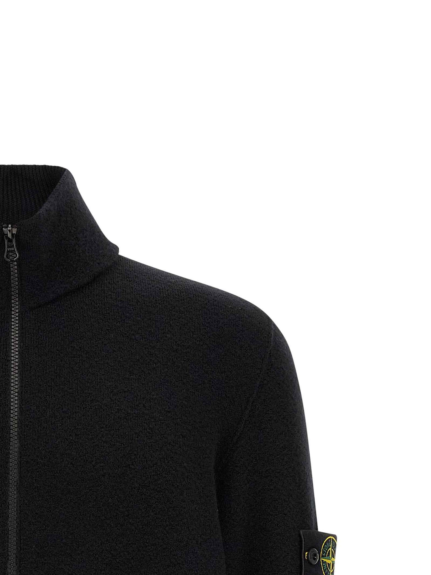 Black Virgin Wool Cardigan