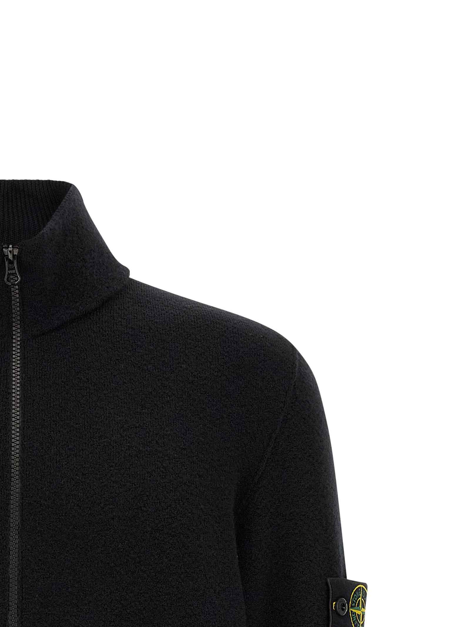 Black Virgin Wool Cardigan