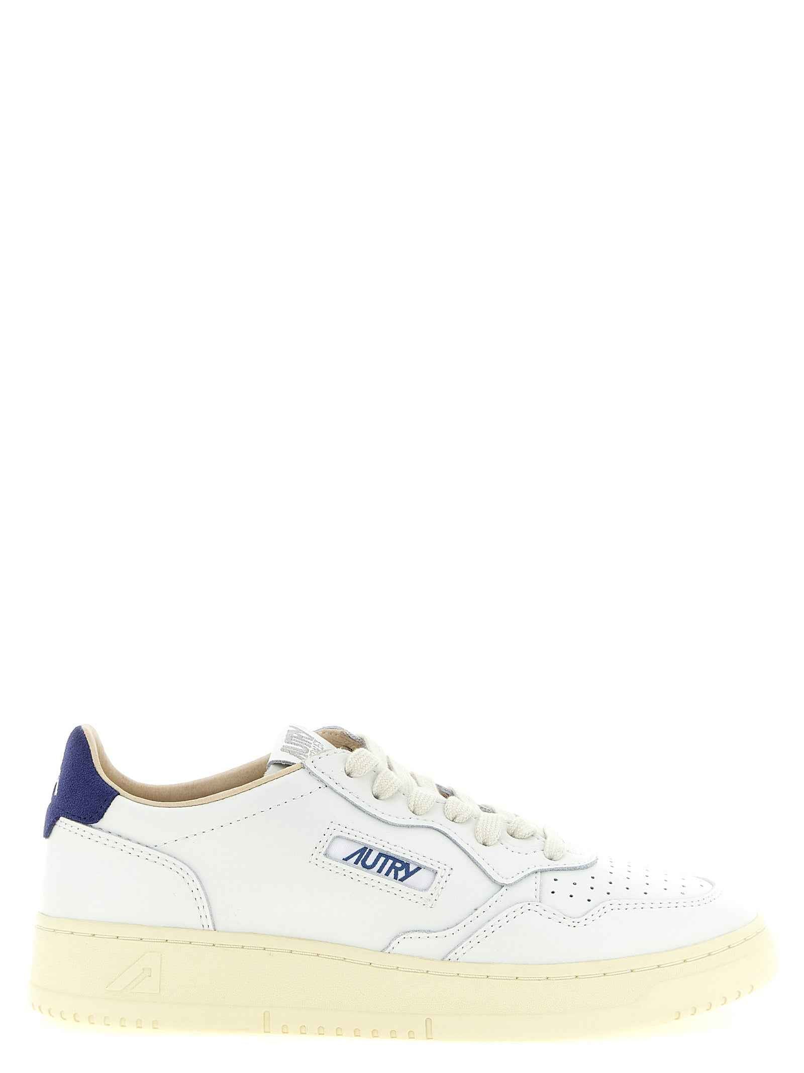 Blue Cowhide Athletic Sneakers