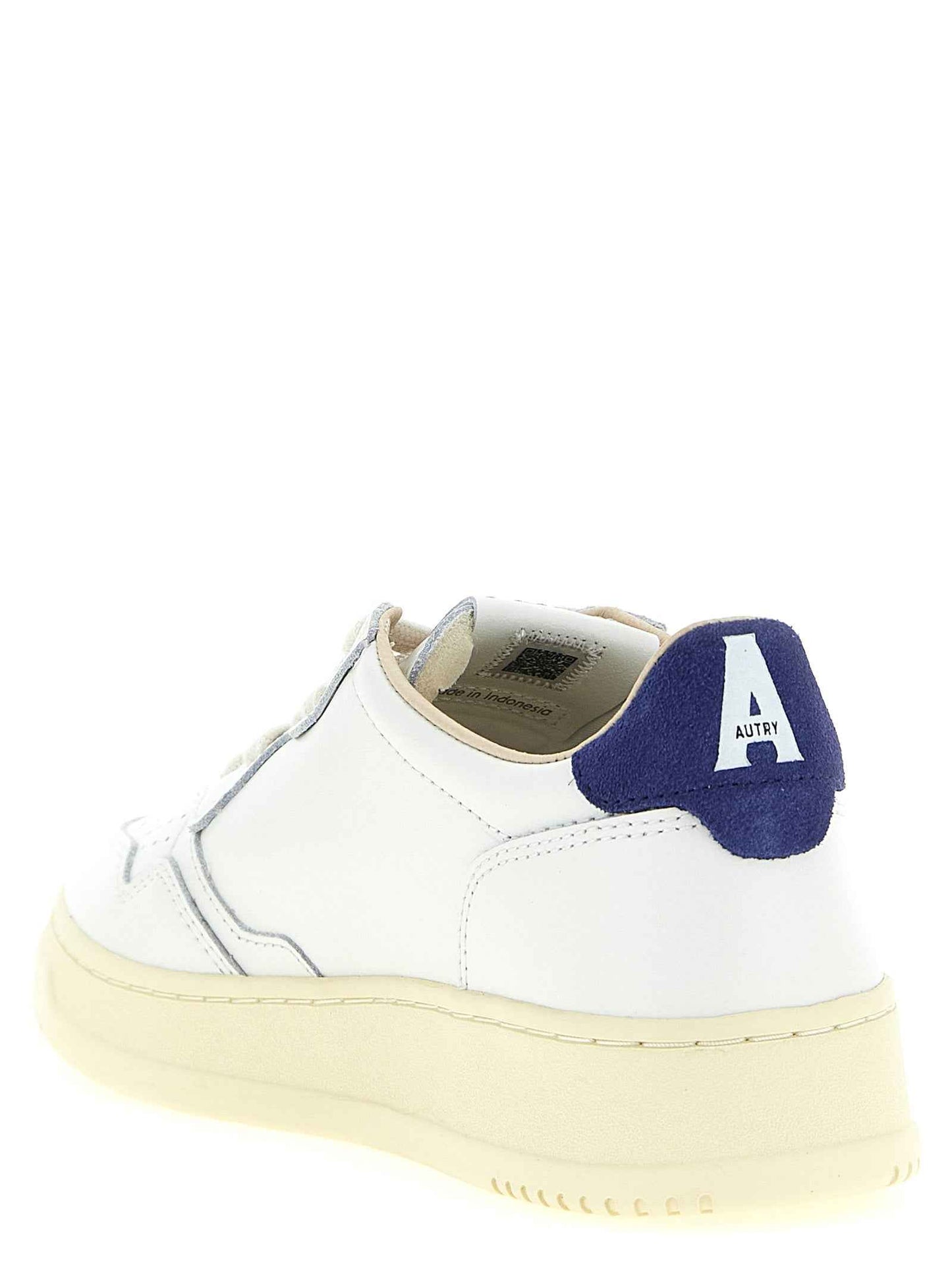 Blue Cowhide Athletic Sneakers
