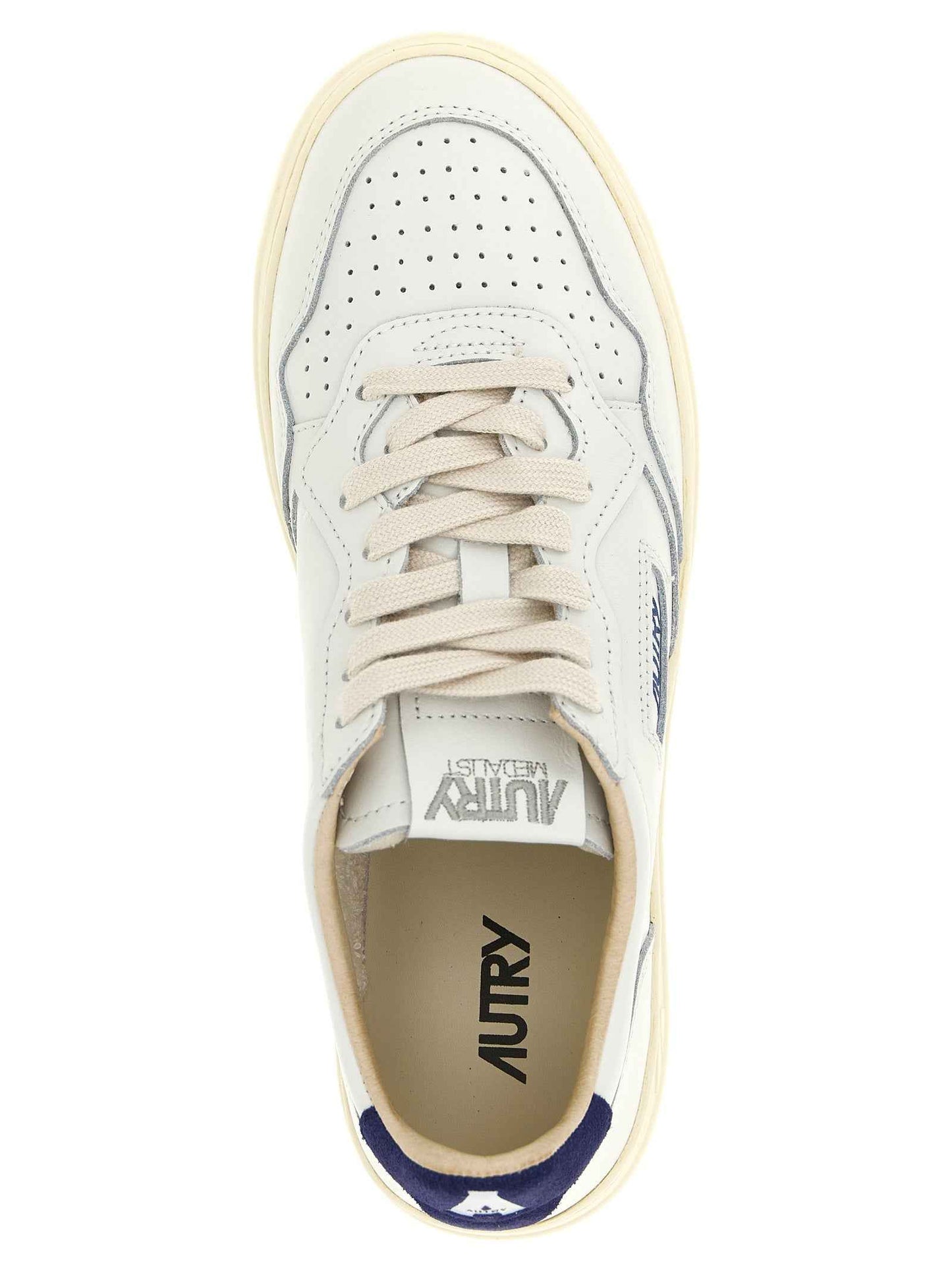 Blue Cowhide Athletic Sneakers