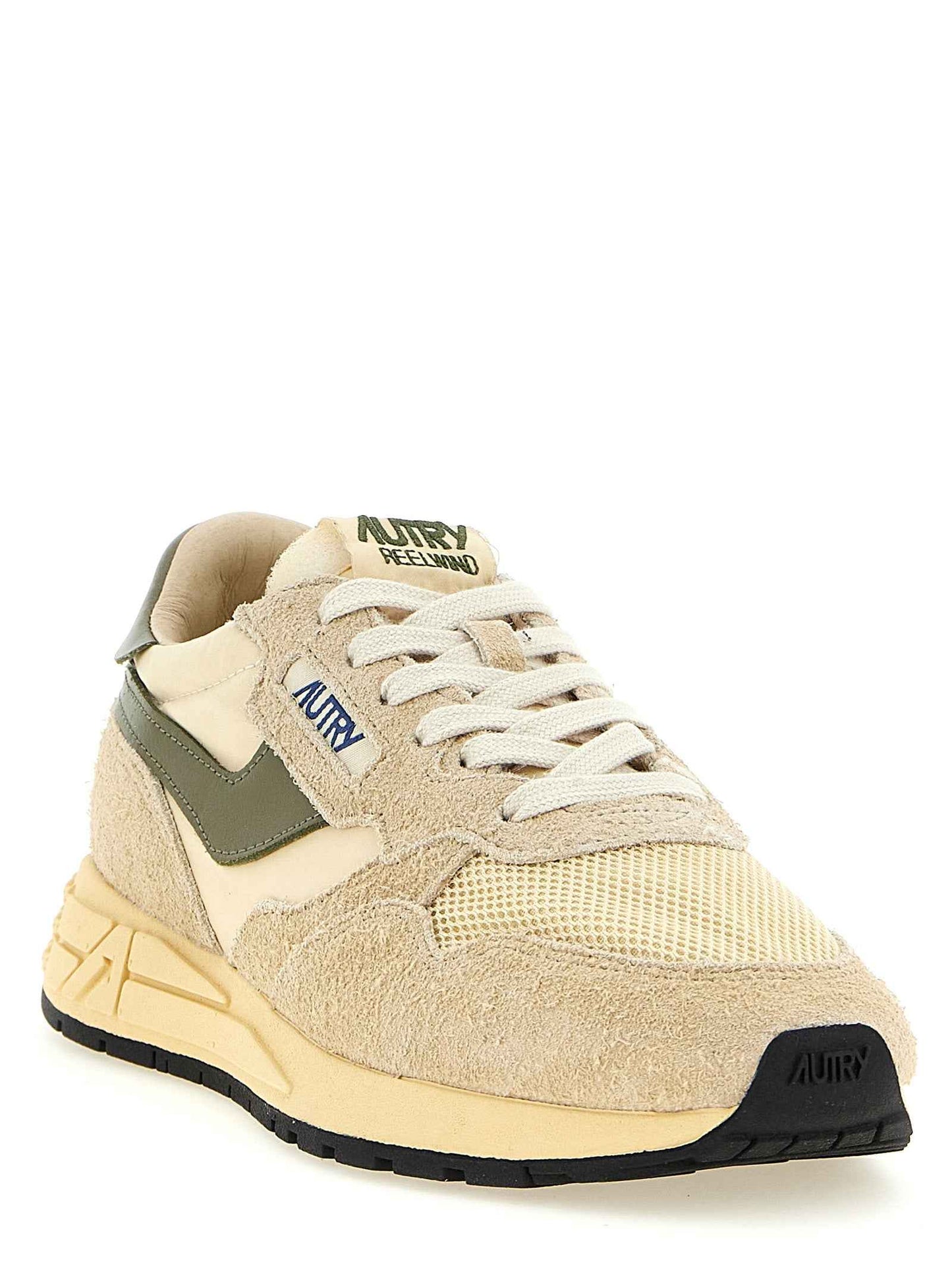 Bicolor Nylon Athletic Sneakers