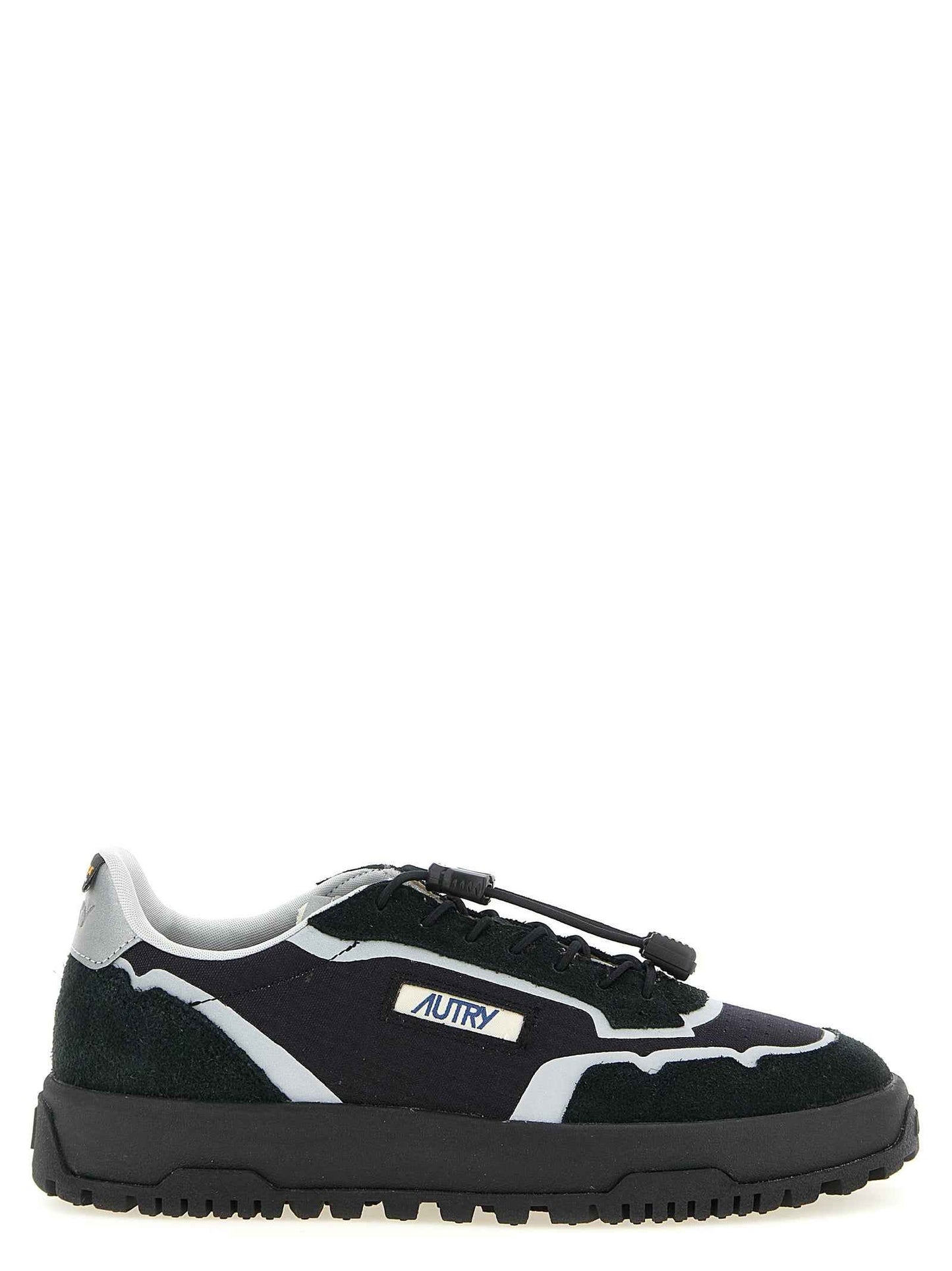 Black Nylon Athletic Sneakers