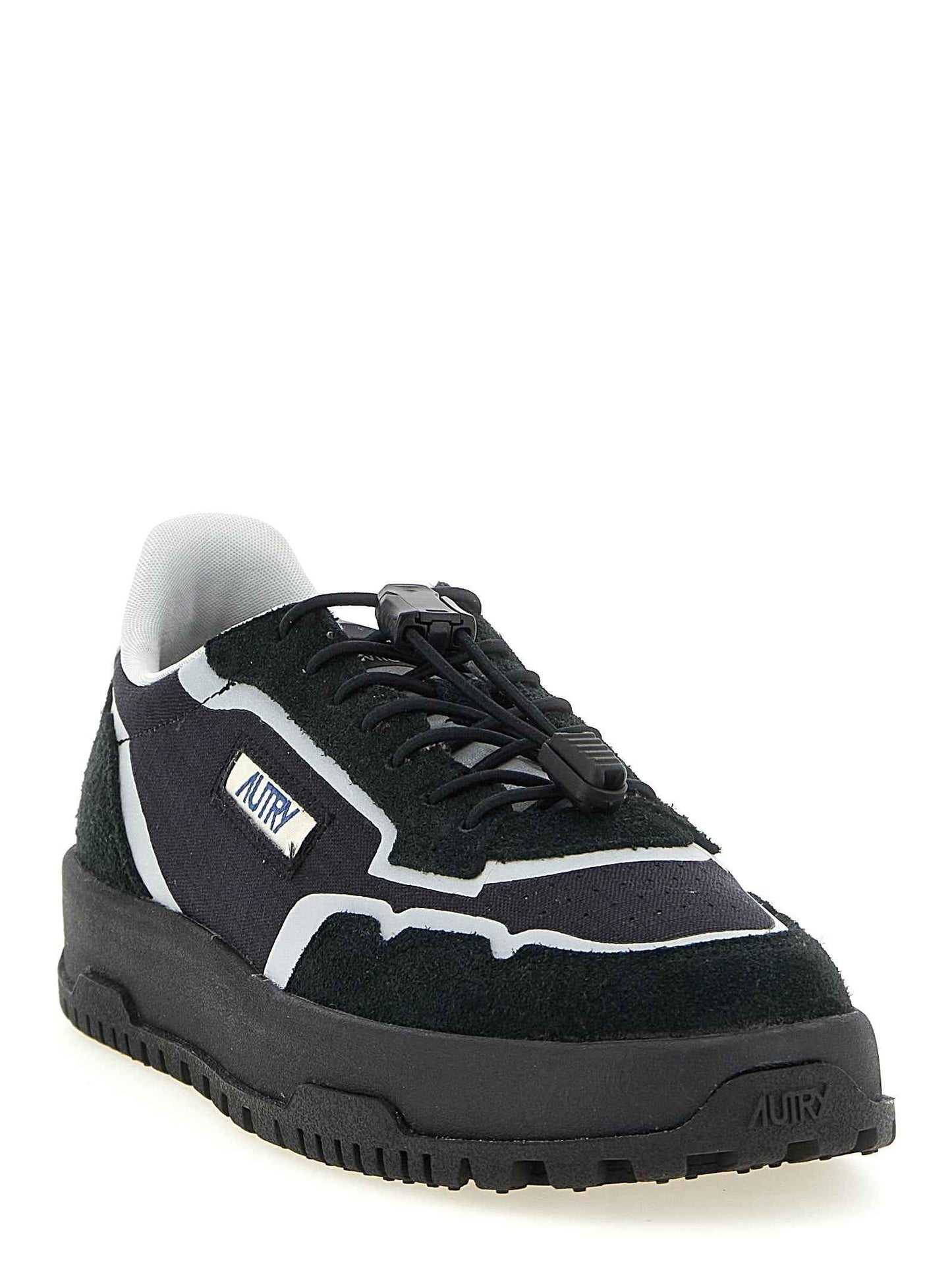 Black Nylon Athletic Sneakers