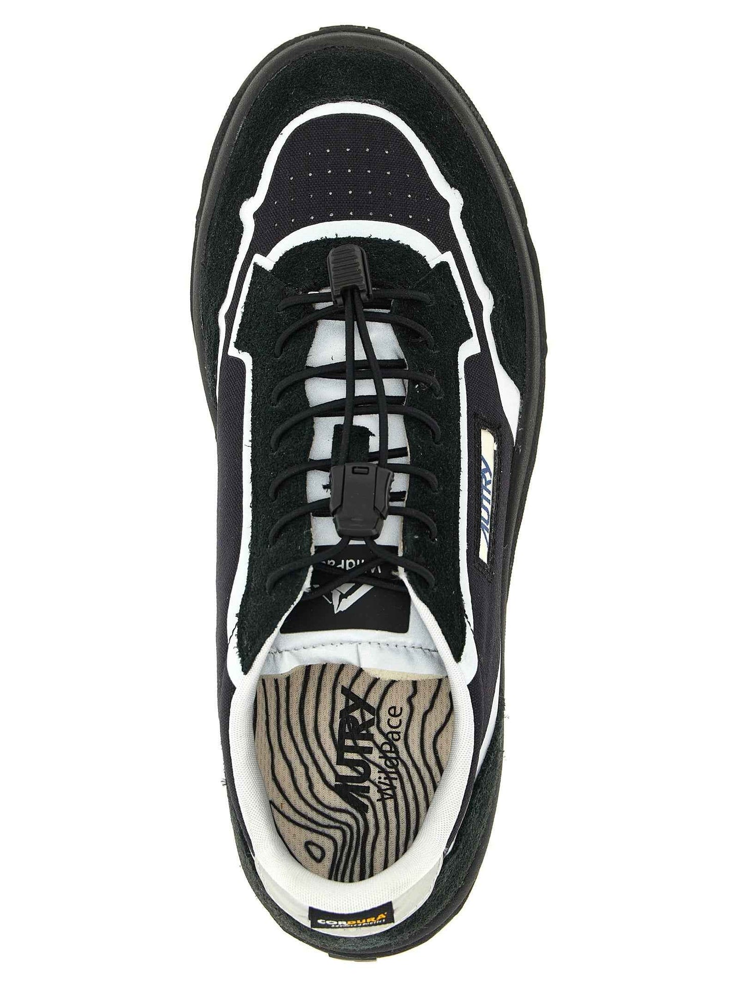 Black Nylon Athletic Sneakers