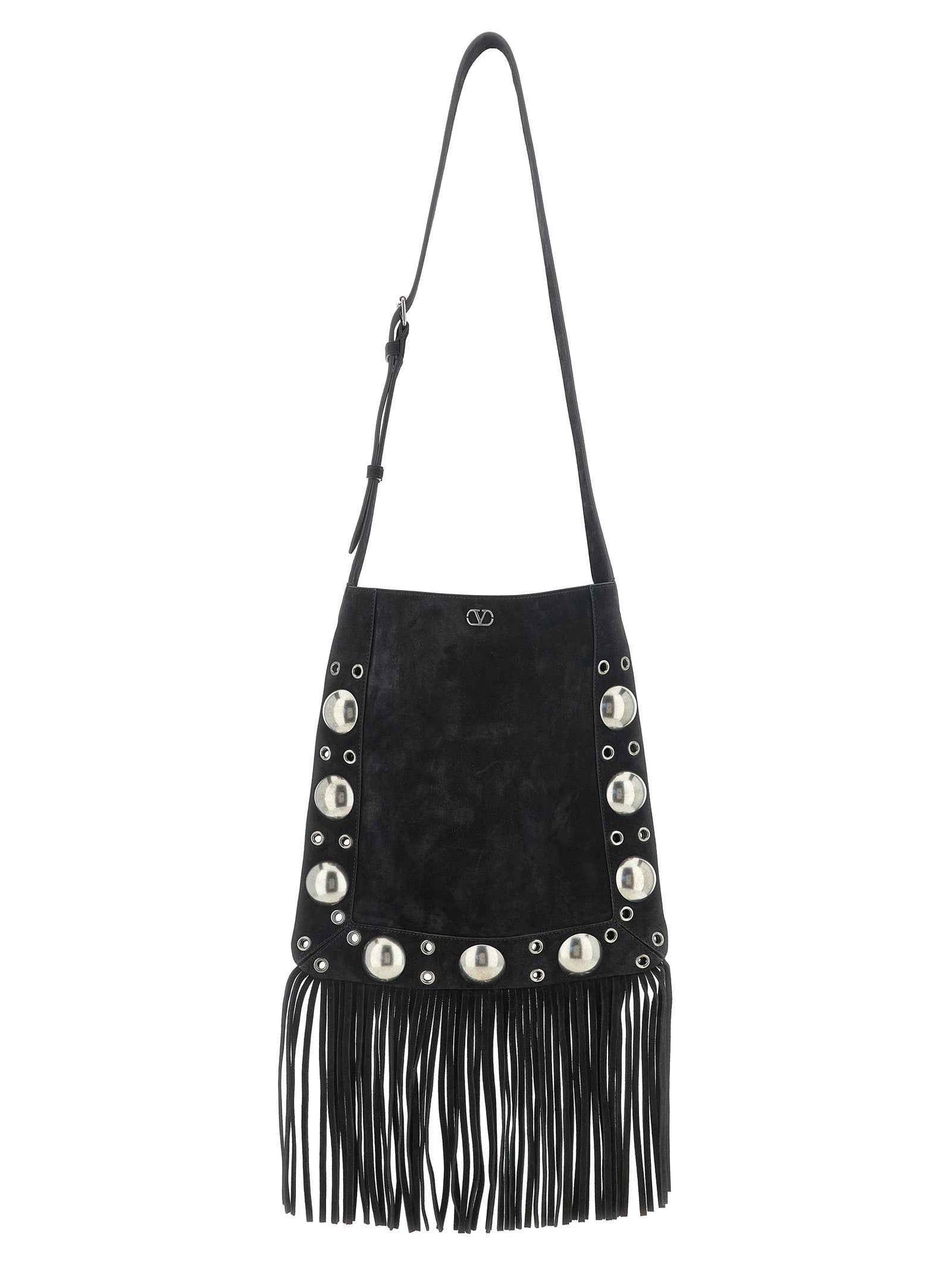 Black Calfskin Shoulder Bag