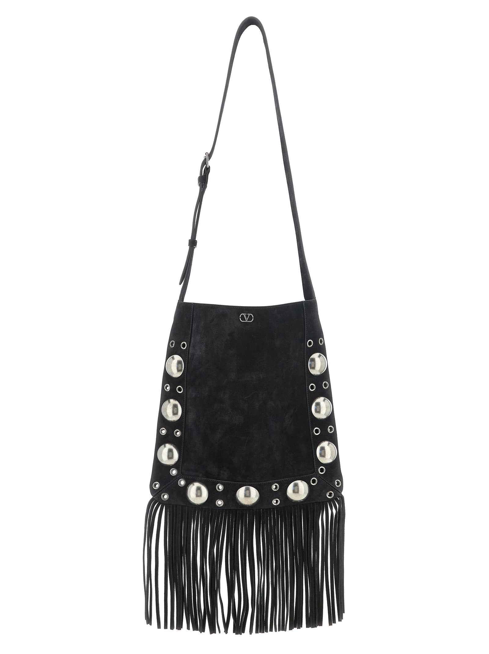 Black Calfskin Shoulder Bag
