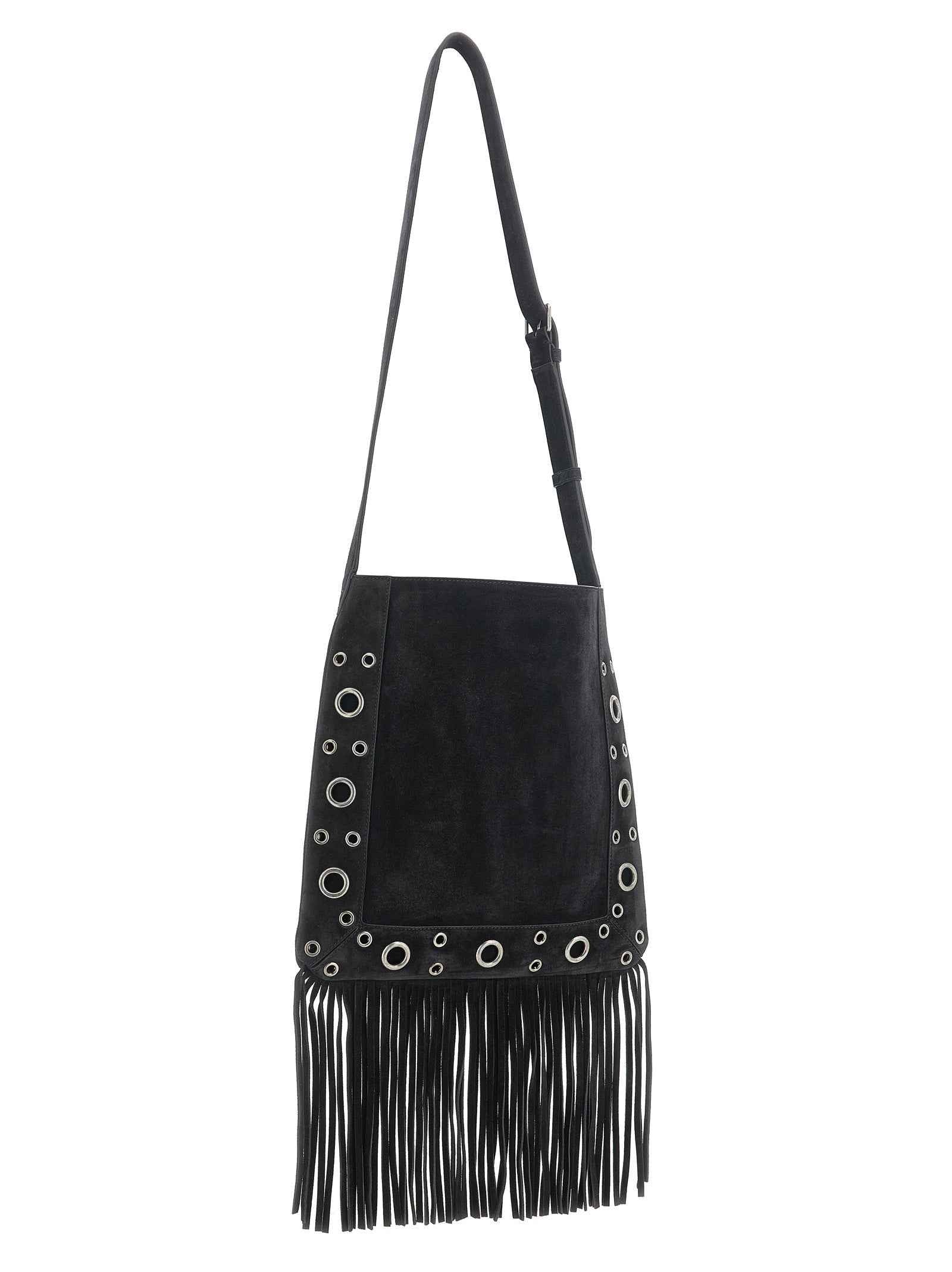 Black Calfskin Shoulder Bag