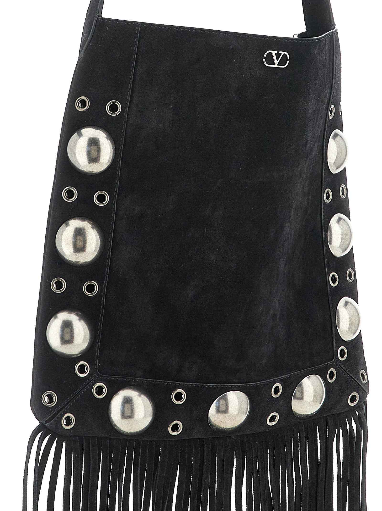 Black Calfskin Shoulder Bag