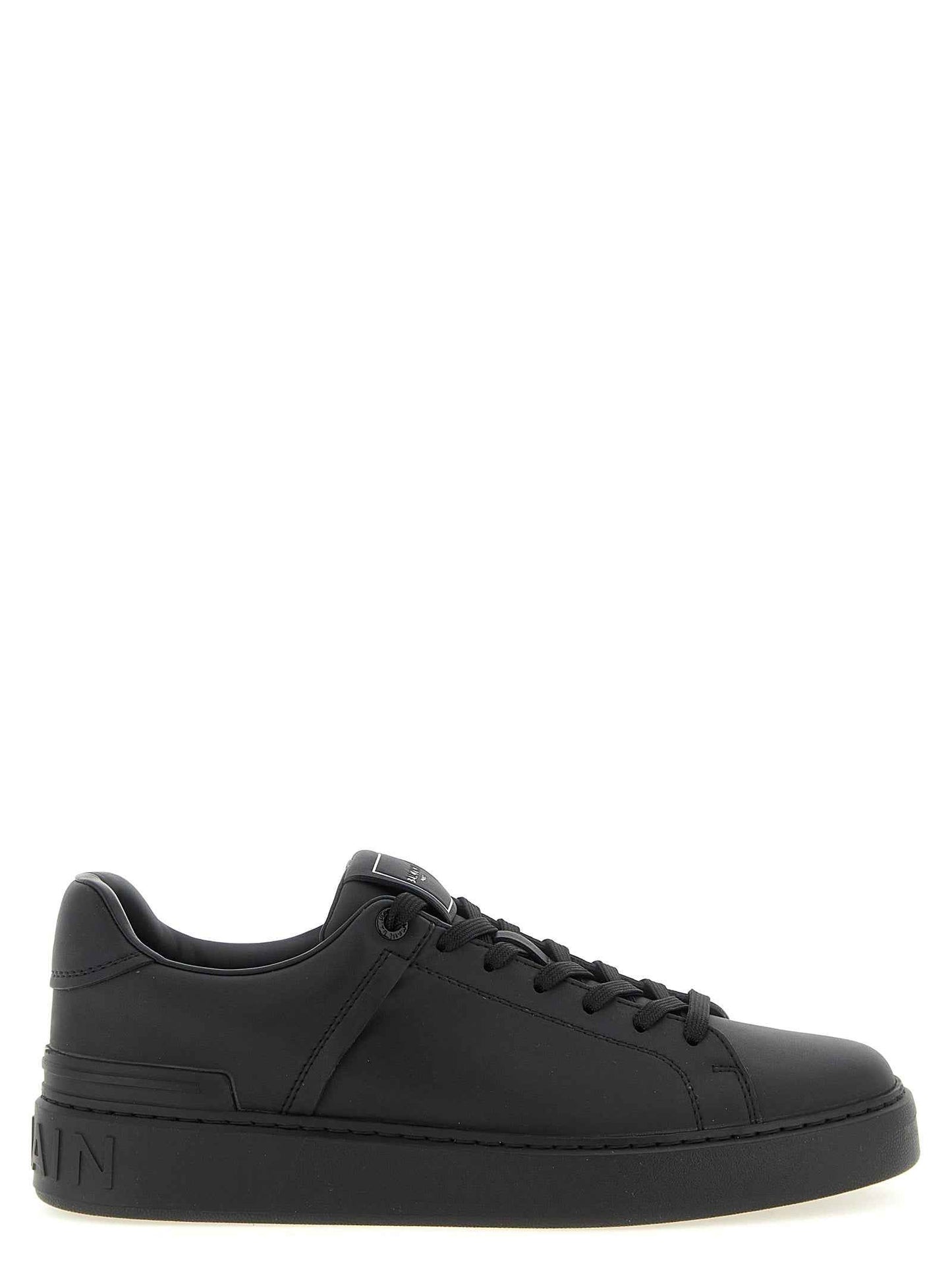 Black Calfskin Low Top Sneakers