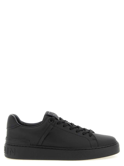 Black Calfskin Low Top Sneakers