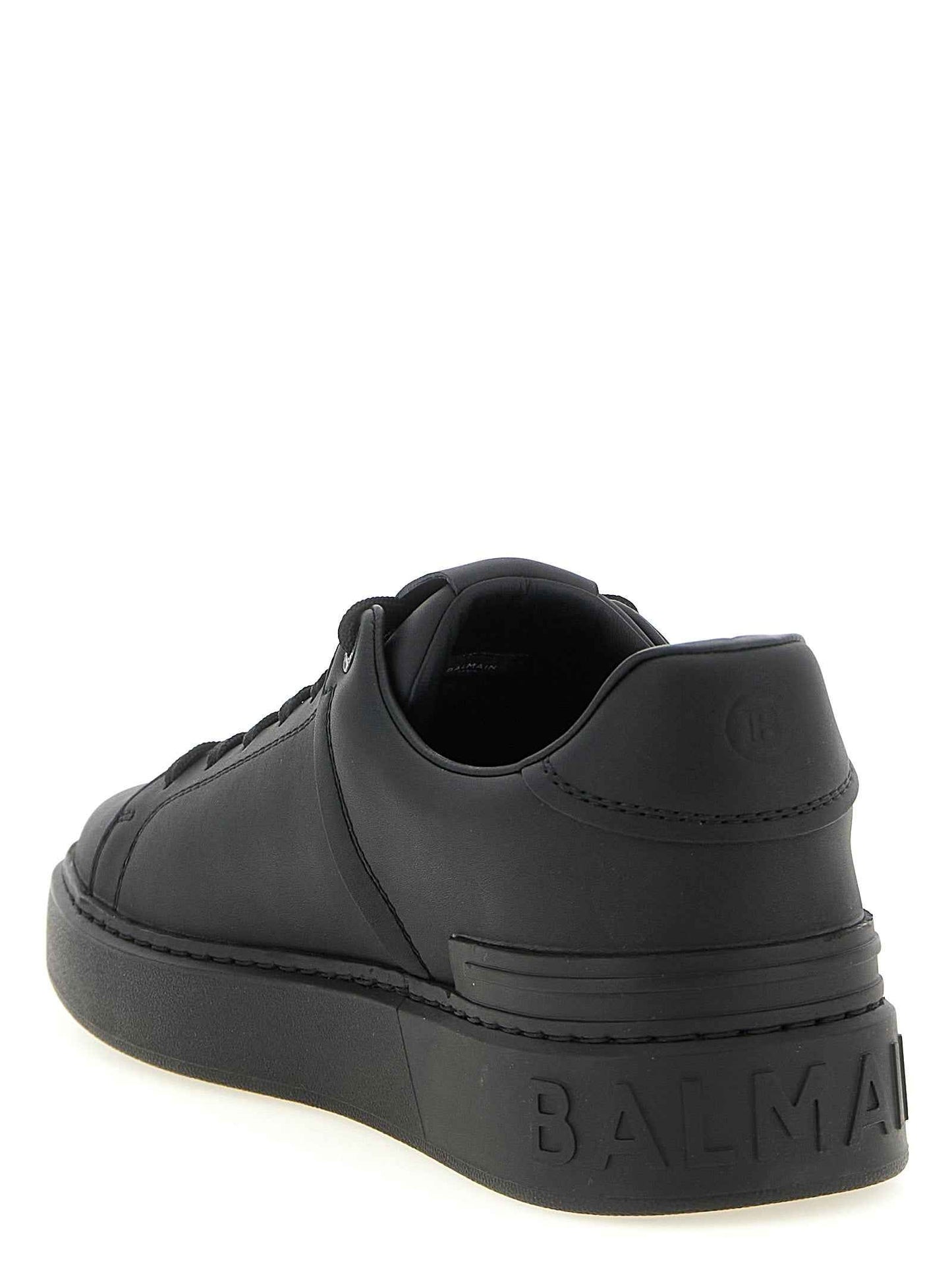 Black Calfskin Low Top Sneakers