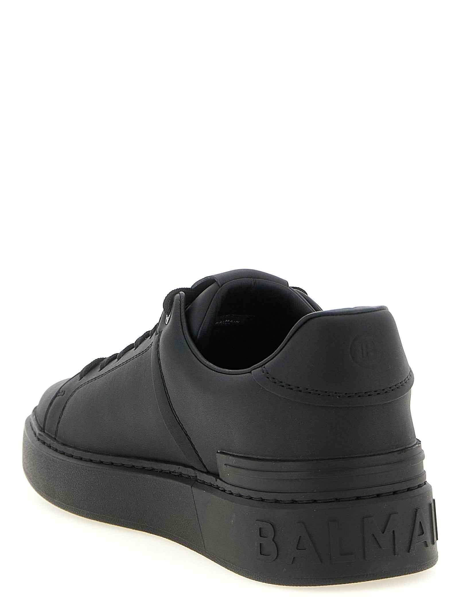 Black Calfskin Low Top Sneakers