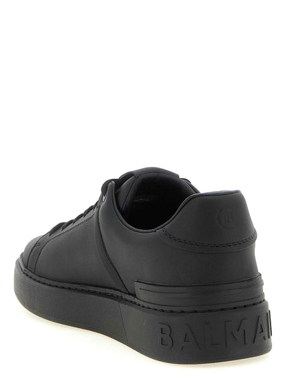 Black Calfskin Low Top Sneakers