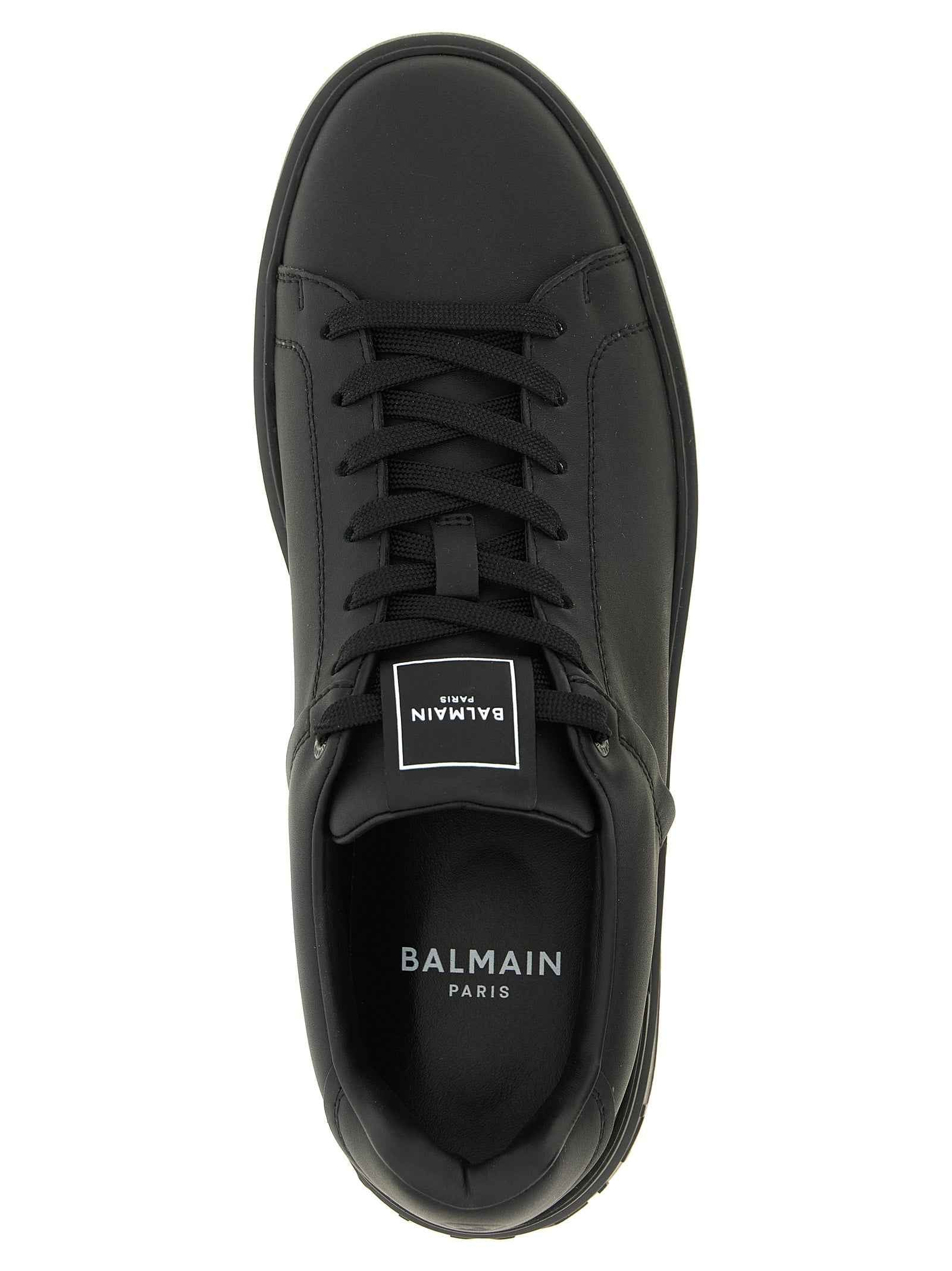 Black Calfskin Low Top Sneakers