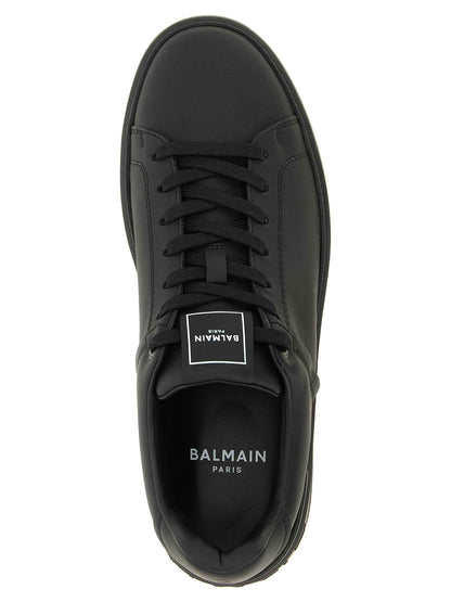 Black Calfskin Low Top Sneakers