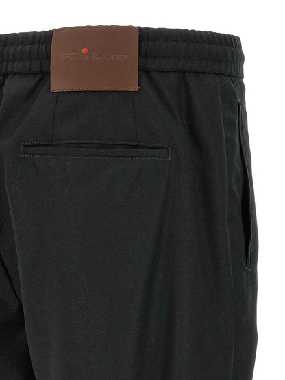 Gray Wool Casual Pants