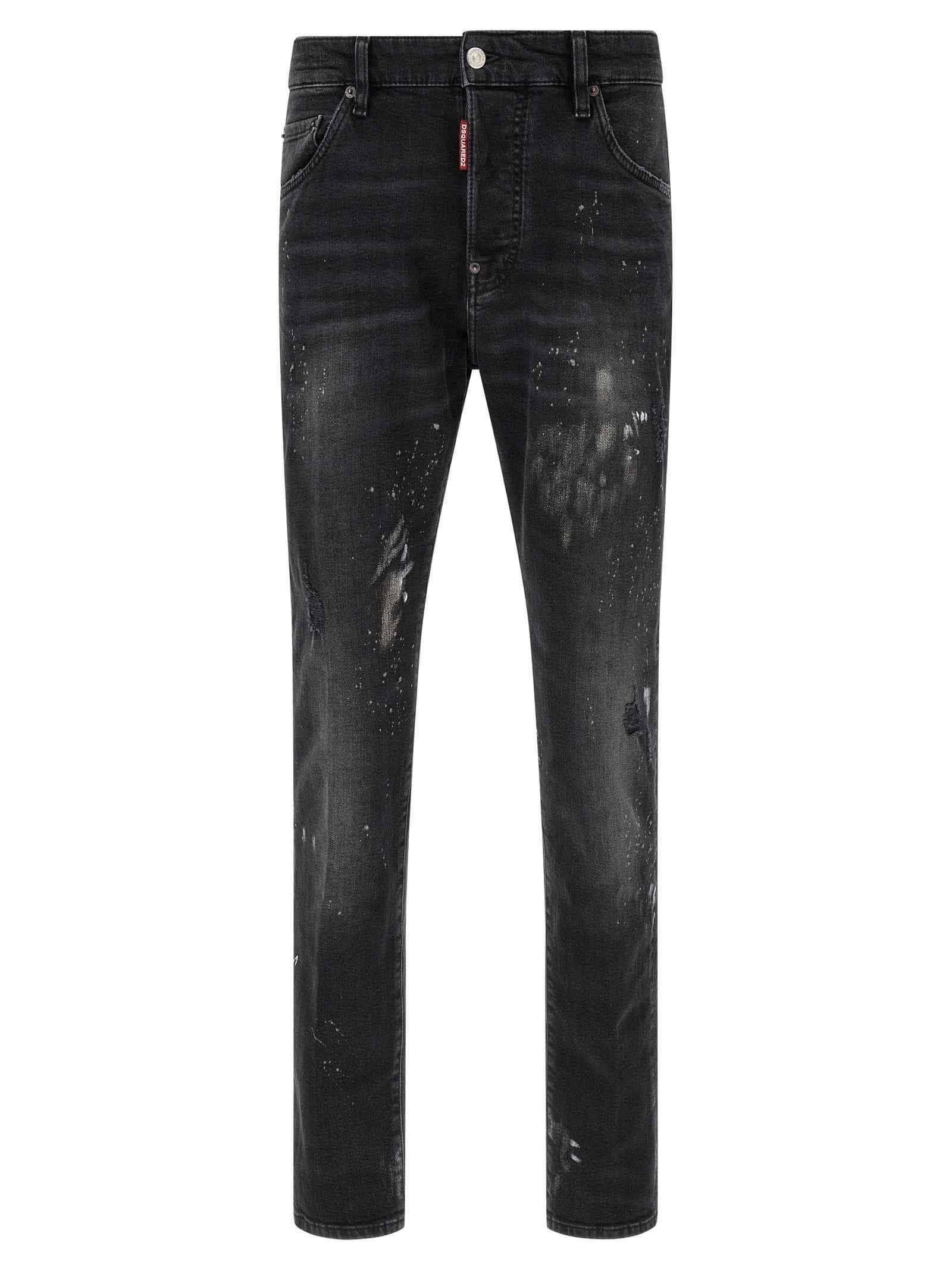 Black Cotton Slim Fit Jeans