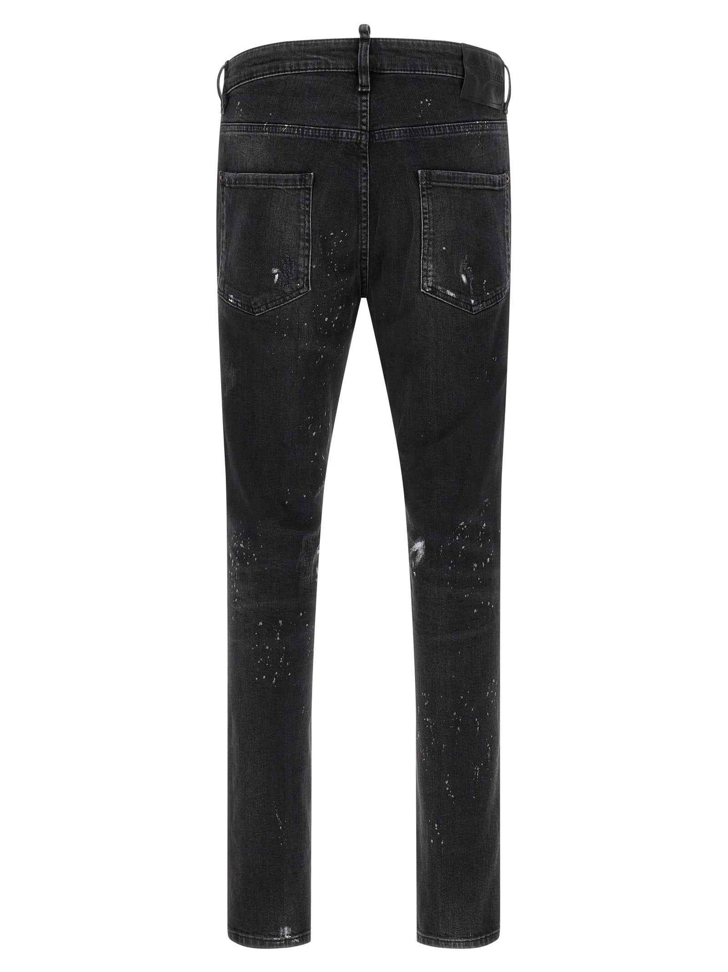 Black Cotton Slim Fit Jeans