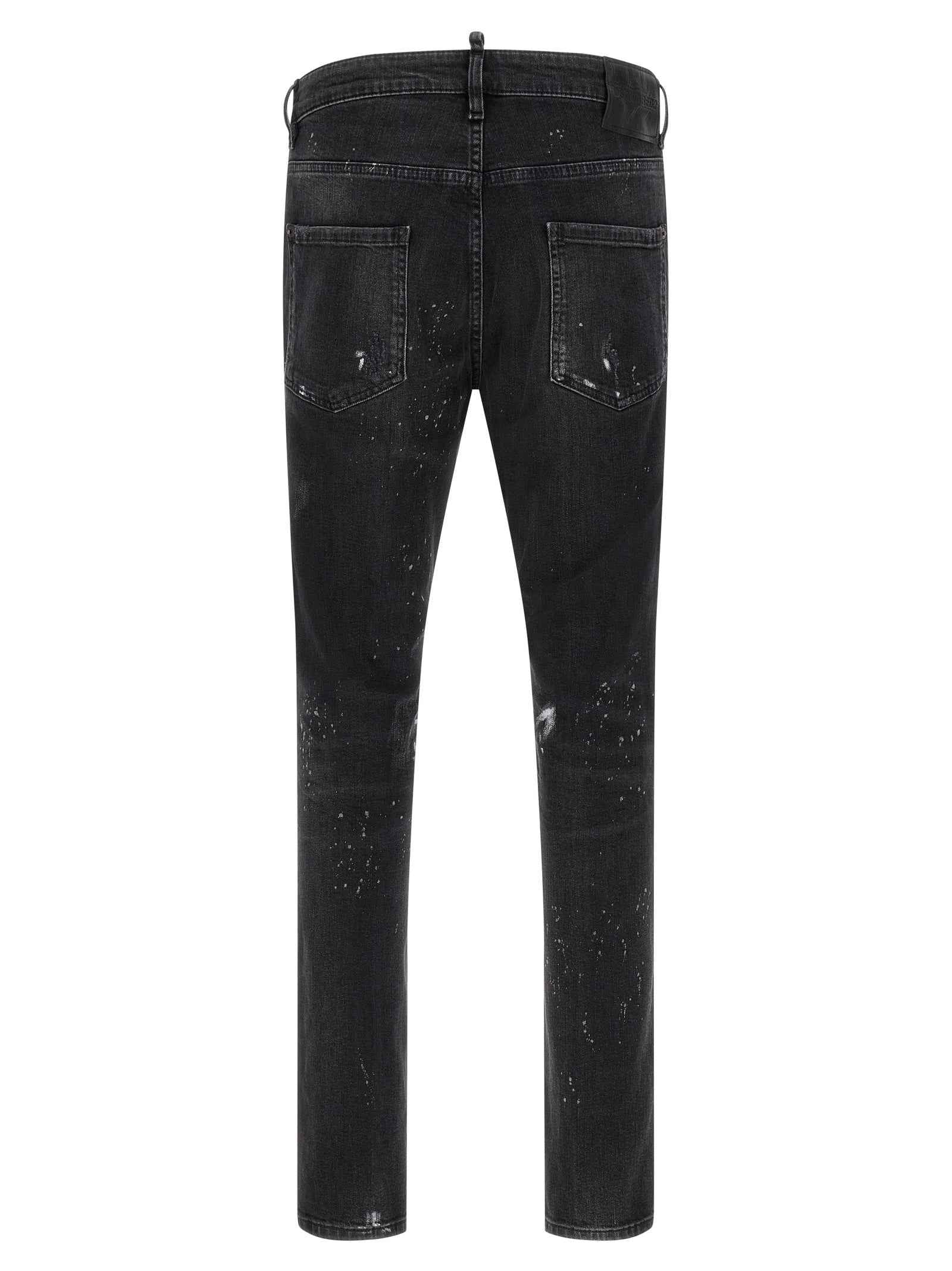 Black Cotton Slim Fit Jeans