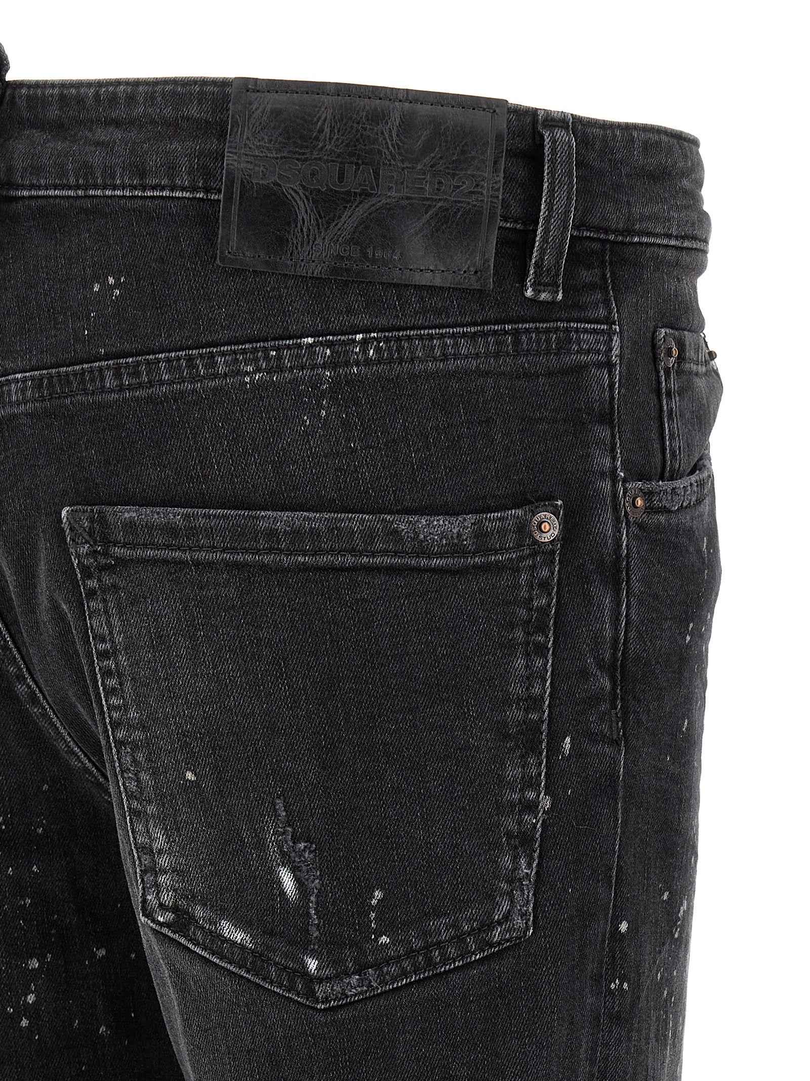 Black Cotton Slim Fit Jeans