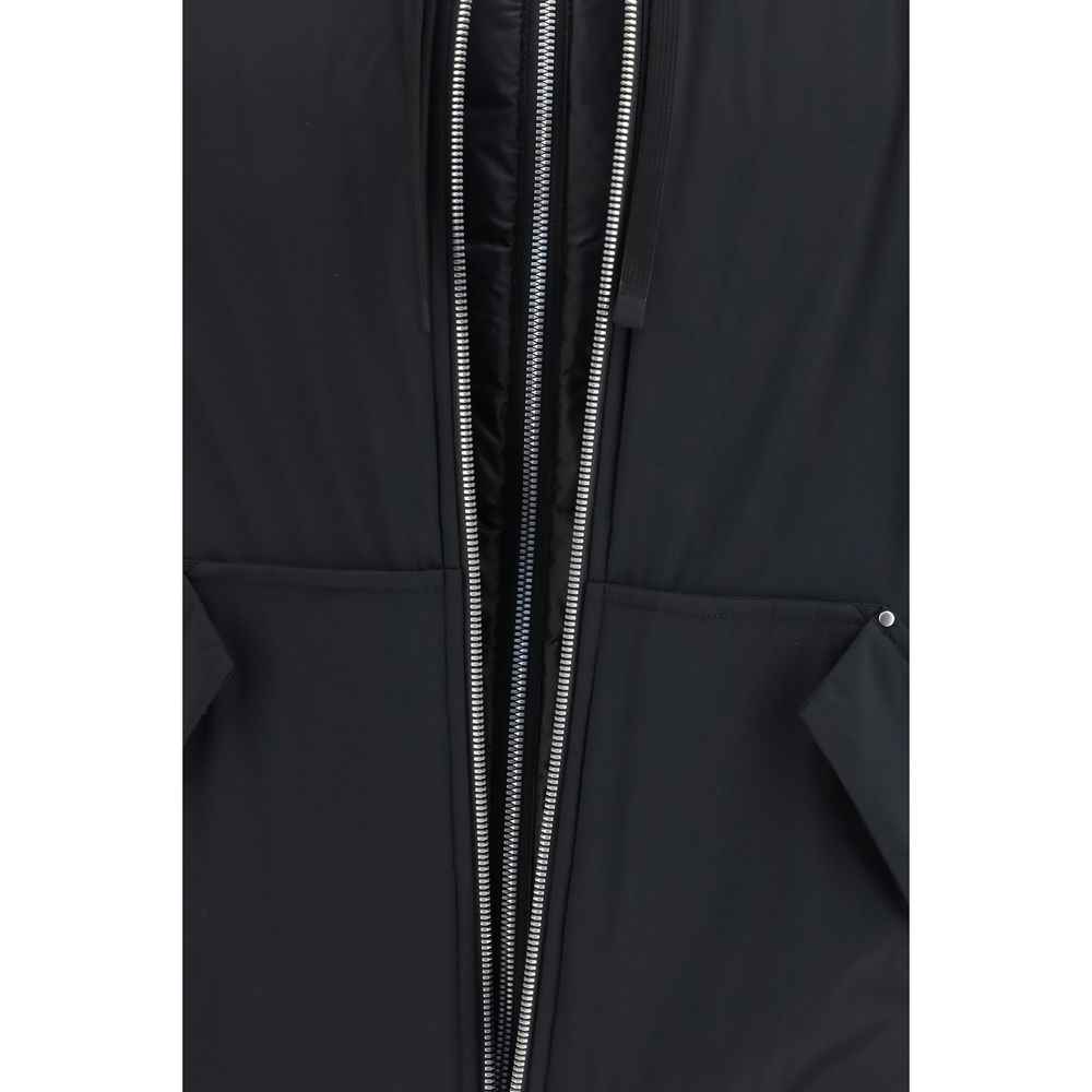 Black Nylon Full-Length Jacket